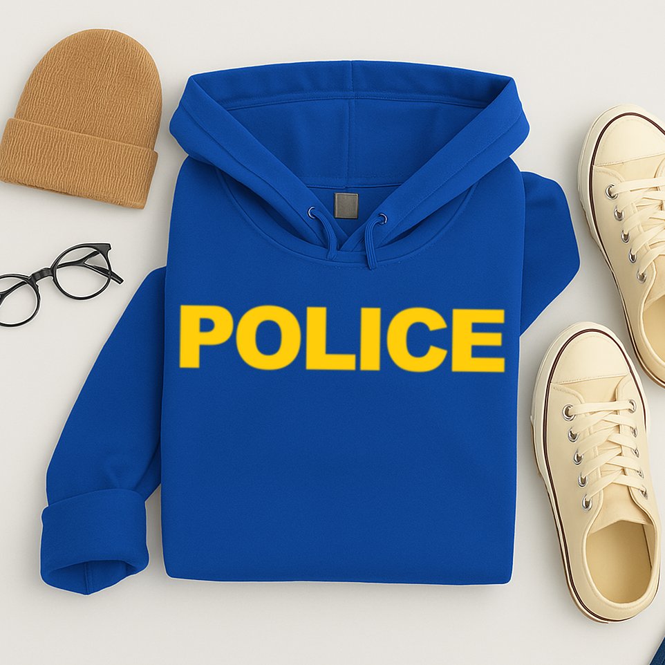 Police Gift Front And Back Print Police Law Enforcet Hoodie