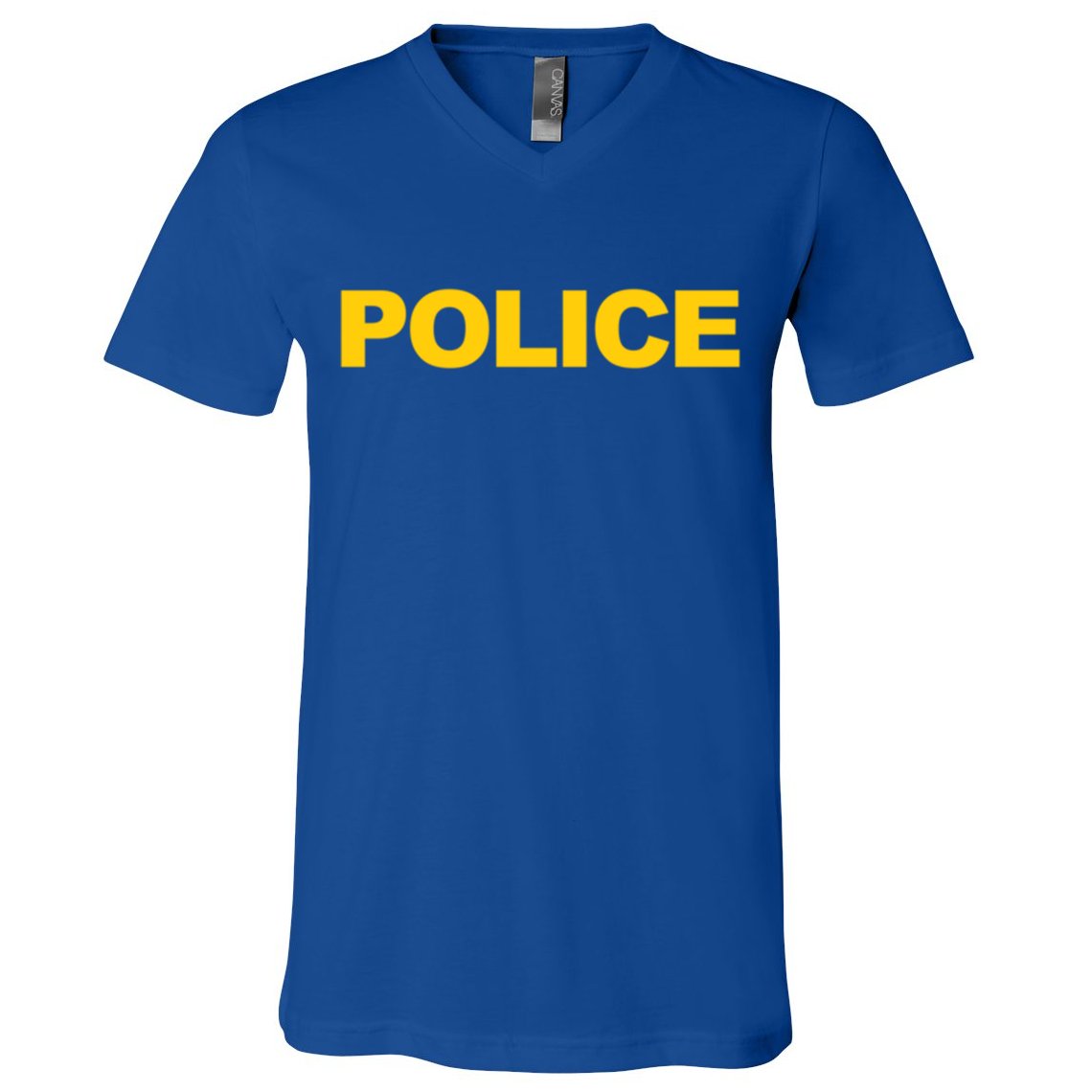 Police Gift Front And Back Print Police Law Enforcet V-Neck T-Shirt