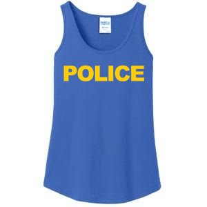 Police Gift Front And Back Print Police Law Enforcet Ladies Essential Tank