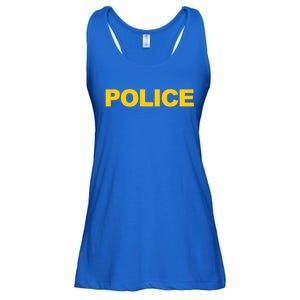 Police Gift Front And Back Print Police Law Enforcet Ladies Essential Flowy Tank