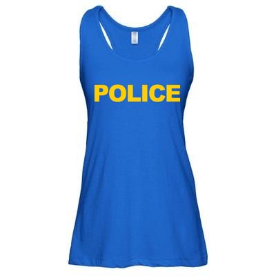Police Gift Front And Back Print Police Law Enforcet Ladies Essential Flowy Tank