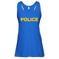 Police Gift Front And Back Print Police Law Enforcet Ladies Essential Flowy Tank