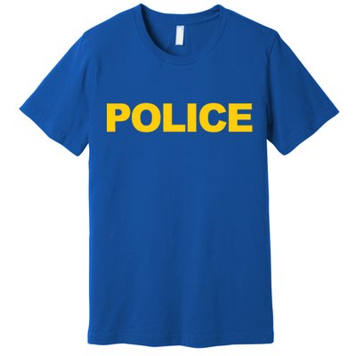 Police Gift Front And Back Print Police Law Enforcet Premium T-Shirt