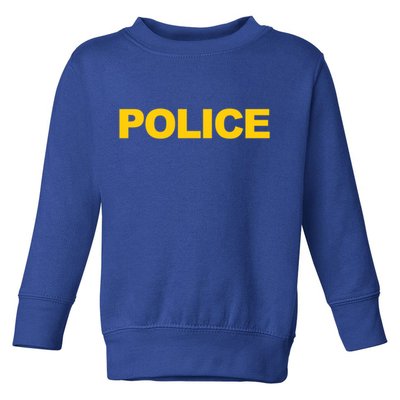 Police Gift Front And Back Print Police Law Enforcet Toddler Sweatshirt