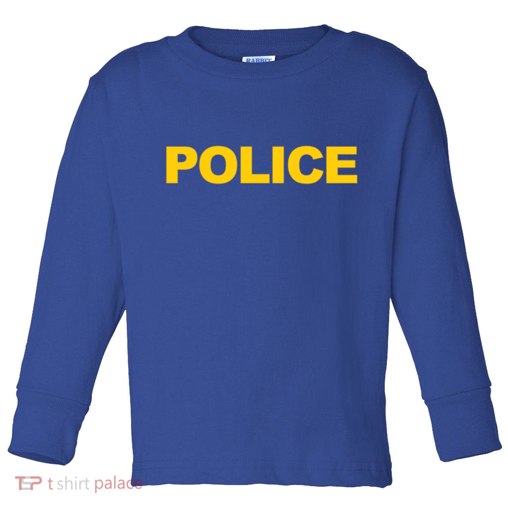 Police Gift Front And Back Print Police Law Enforcet Toddler Long Sleeve Shirt