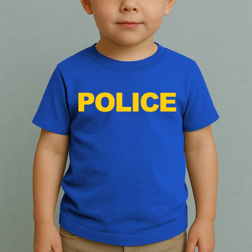 Police Gift Front And Back Print Police Law Enforcet Toddler T-Shirt