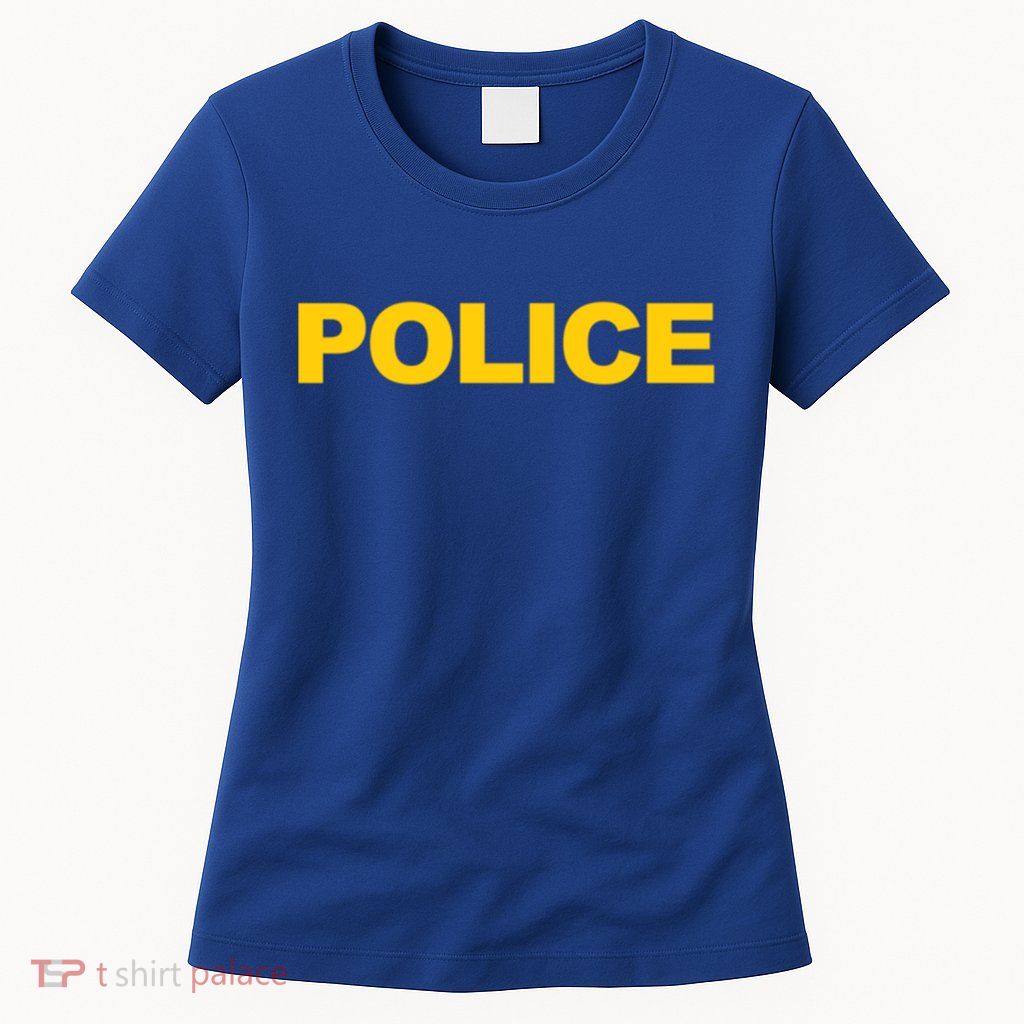 Police Gift Front And Back Print Police Law Enforcet Womens T-Shirt