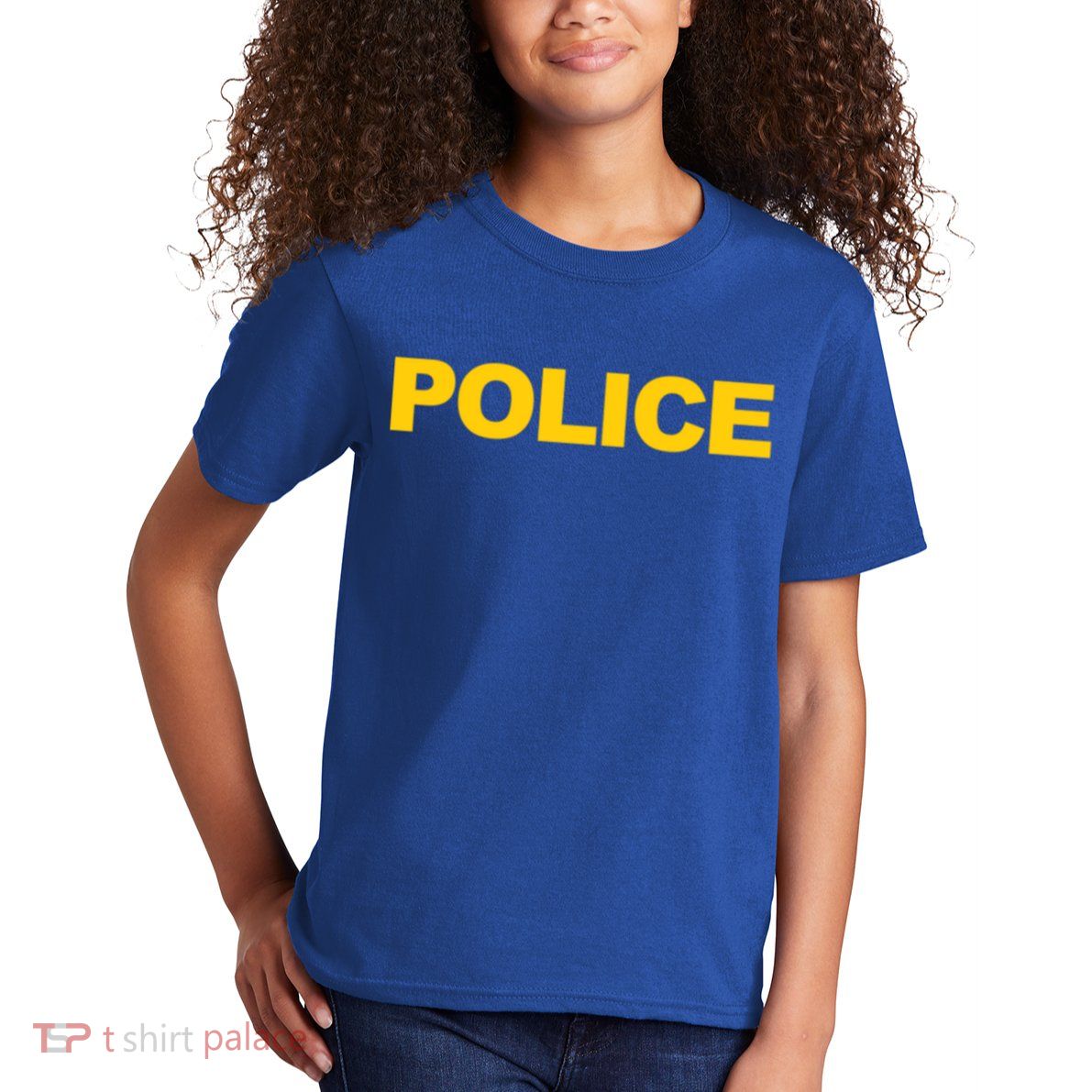 Police Gift Front And Back Print Police Law Enforcet Kids T-Shirt