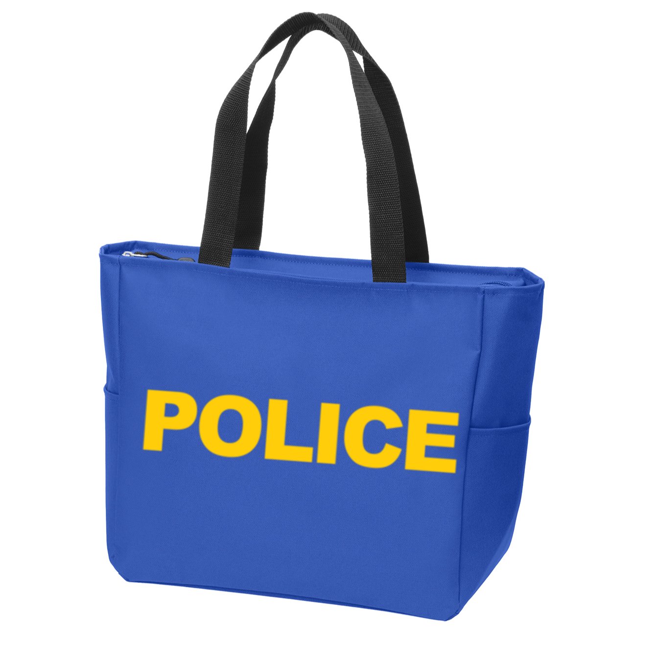 Police Gift Front And Back Print Police Law Enforcet Zip Tote Bag