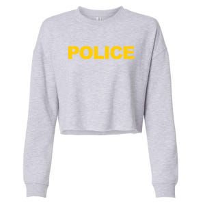 Police Gift Front And Back Print Police Law Enforcet Cropped Pullover Crew