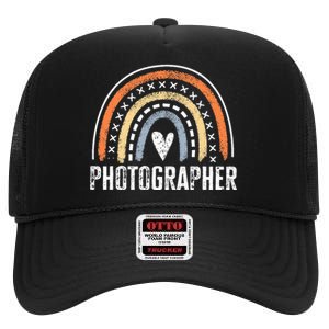 Photographer Gifts For Women Funny Rainbow Photography High Crown Mesh Back Trucker Hat