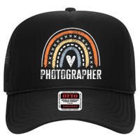 Photographer Gifts For Women Funny Rainbow Photography High Crown Mesh Back Trucker Hat