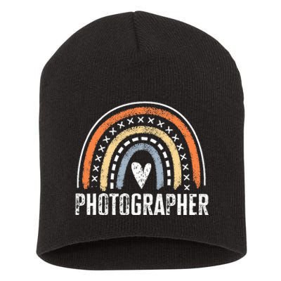 Photographer Gifts For Women Funny Rainbow Photography Short Acrylic Beanie