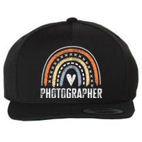 Photographer Gifts For Women Funny Rainbow Photography Wool Snapback Cap