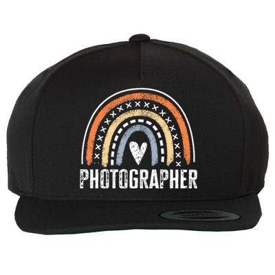 Photographer Gifts For Women Funny Rainbow Photography Wool Snapback Cap