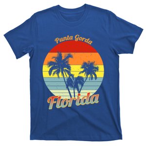 Punta Gorda Florida Retro Tropical Palm Trees Vacation Cute Gift T-Shirt