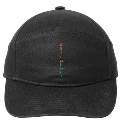 Photographer Gift For Photography Lover Aperture Camera Lens 7-Panel Snapback Hat