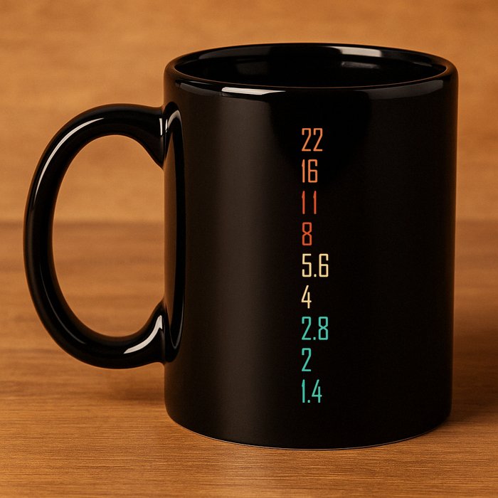 Photographer Gift For Photography Lover Aperture Camera Lens 11oz C Handle Ceramic Mug