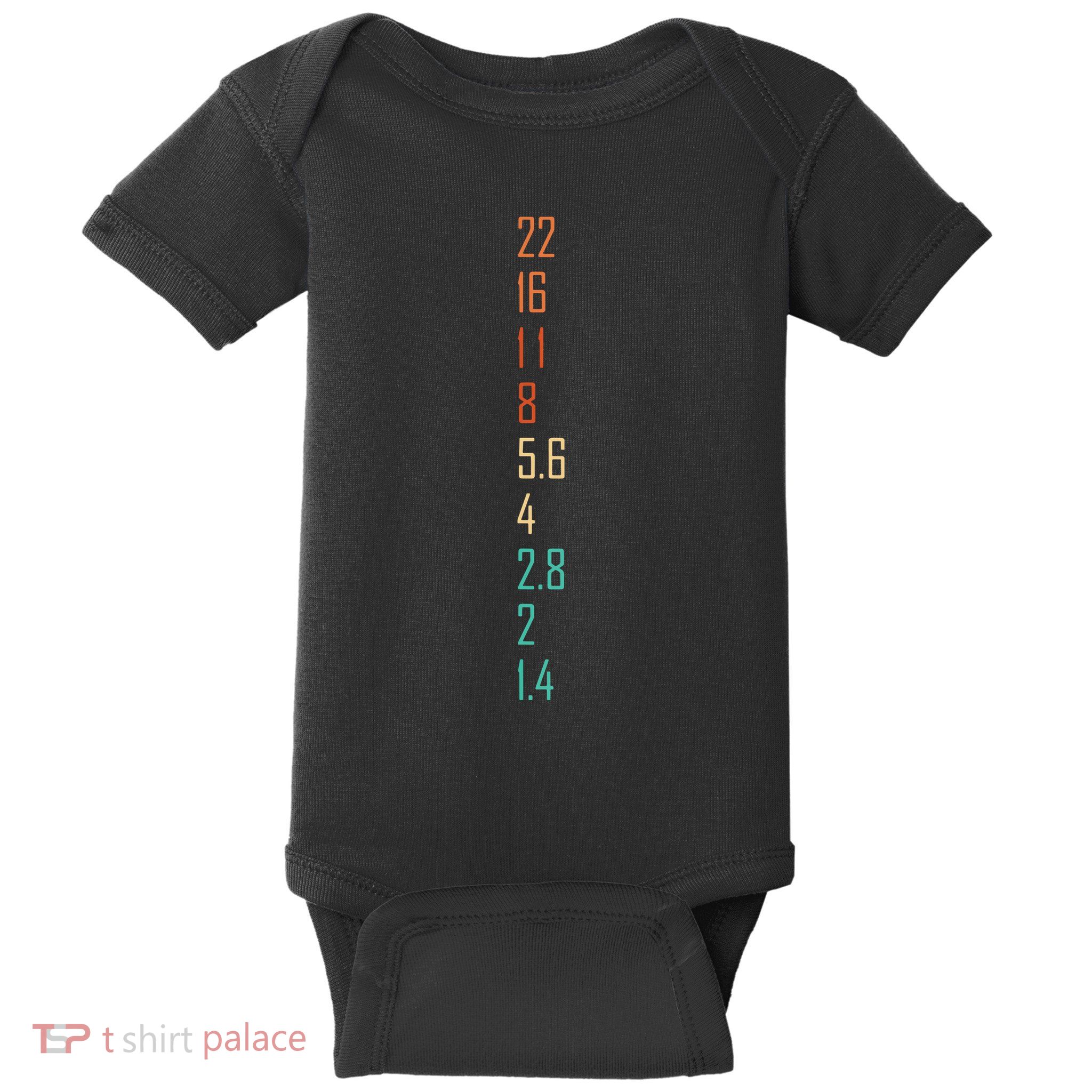 Photographer Gift For Photography Lover Aperture Camera Lens Baby Bodysuit