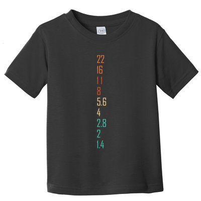 Photographer Gift For Photography Lover Aperture Camera Lens Toddler T-Shirt