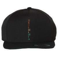 Photographer Gift For Photography Lover Aperture Camera Lens Wool Snapback Cap