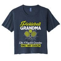 Pickleball Grandma Funny Wo Player Pickle Ball Women's Crop Top Tee