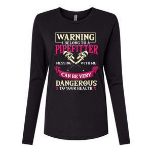 Pipefitter Gifts Funny Plumber Plumbing Pipefitter Wife Womens Cotton Relaxed Long Sleeve T-Shirt