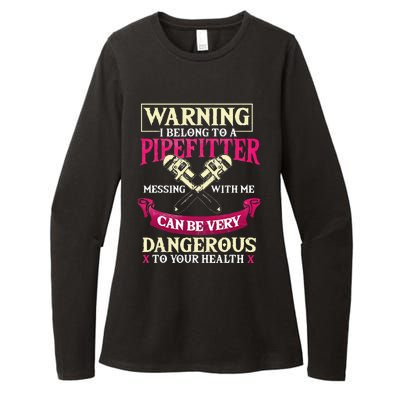 Pipefitter Gifts Funny Plumber Plumbing Pipefitter Wife Womens CVC Long Sleeve Shirt