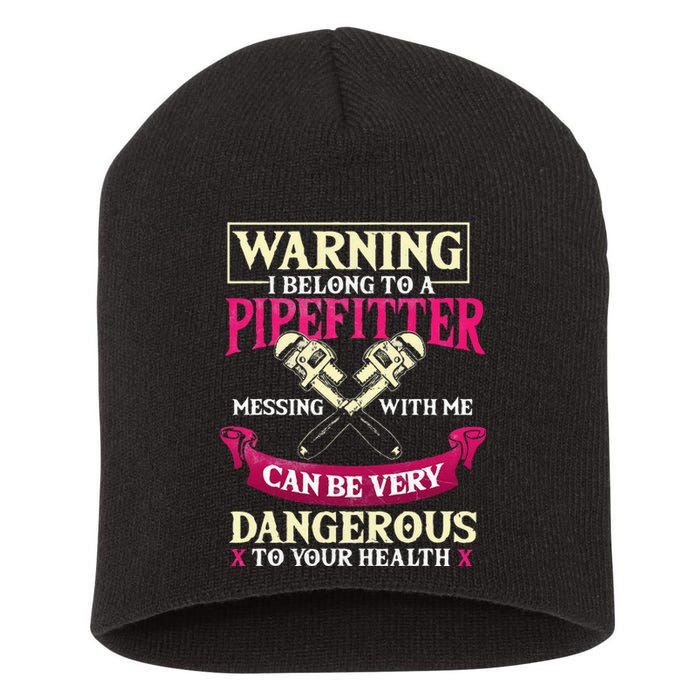 Pipefitter Gifts Funny Plumber Plumbing Pipefitter Wife Short Acrylic Beanie