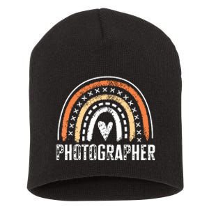 Photographer Gifts For Women Funny Rainbow Photography Short Acrylic Beanie