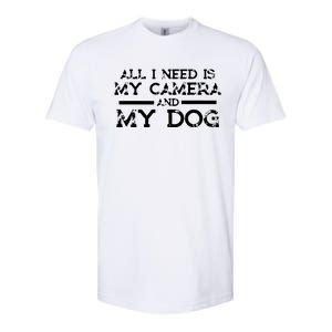 Photographer Gift Funny Photography Fan Camera And Dog Softstyle CVC T-Shirt