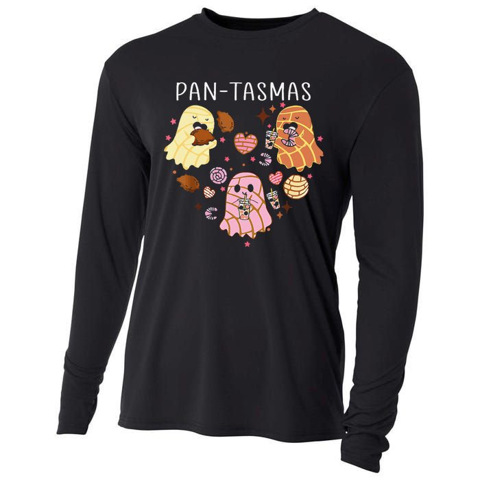 Pantasmas Ghost Funny Spooky Conchas Mexican Ghost Halloween Gift Cooling Performance Long Sleeve Crew