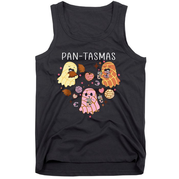 Pantasmas Ghost Funny Spooky Conchas Mexican Ghost Halloween Gift Tank Top