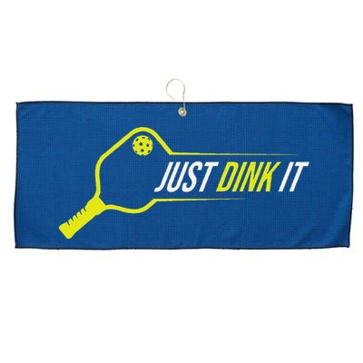 Pickleball Gift Funny Just Dink It Pickleball Large Microfiber Waffle Golf Towel