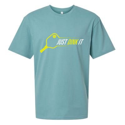 Pickleball Gift Funny Just Dink It Pickleball Sueded Cloud Jersey T-Shirt