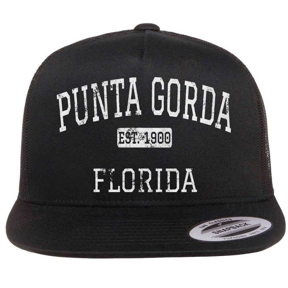 Punta Gorda Florida Fl Flat Bill Trucker Hat