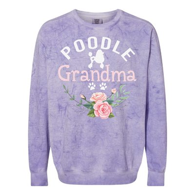 Poodle Grandma Gifts Wo Mom Poodle Dog Lover Christmas Colorblast Crewneck Sweatshirt