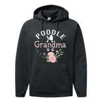 Poodle Grandma Gifts Wo Mom Poodle Dog Lover Christmas Performance Fleece Hoodie