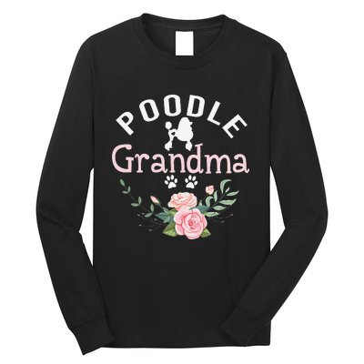 Poodle Grandma Gifts Wo Mom Poodle Dog Lover Christmas Long Sleeve Shirt