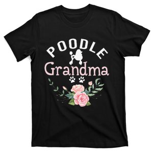 Poodle Grandma Gifts Wo Mom Poodle Dog Lover Christmas T-Shirt