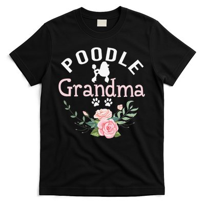 Poodle Grandma Gifts Wo Mom Poodle Dog Lover Christmas T-Shirt