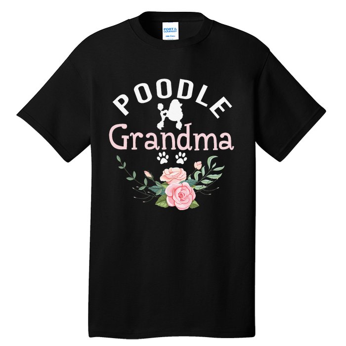 Poodle Grandma Gifts Wo Mom Poodle Dog Lover Christmas Tall T-Shirt