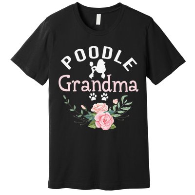 Poodle Grandma Gifts Wo Mom Poodle Dog Lover Christmas Premium T-Shirt