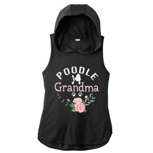 Poodle Grandma Gifts Funny Mom Poodle Dog Lover Christmas Ladies PosiCharge Tri-Blend Wicking Draft Hoodie Tank