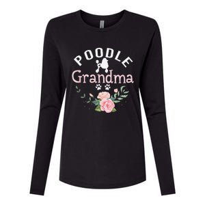 Poodle Grandma Gifts Funny Mom Poodle Dog Lover Christmas Womens Cotton Relaxed Long Sleeve T-Shirt