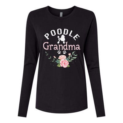 Poodle Grandma Gifts Funny Mom Poodle Dog Lover Christmas Womens Cotton Relaxed Long Sleeve T-Shirt