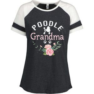 Poodle Grandma Gifts Funny Mom Poodle Dog Lover Christmas Enza Ladies Jersey Colorblock Tee