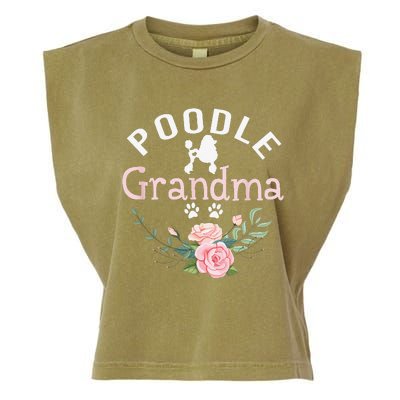 Poodle Grandma Gifts Funny Mom Poodle Dog Lover Christmas Garment-Dyed Women's Muscle Tee