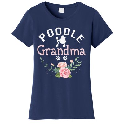 Poodle Grandma Gifts Funny Mom Poodle Dog Lover Christmas Women's T-Shirt