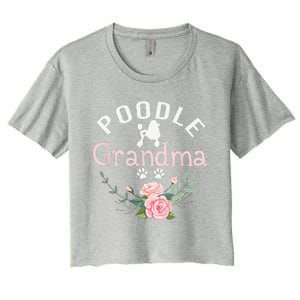 Poodle Grandma Gifts Funny Mom Poodle Dog Lover Christmas Women's Crop Top Tee